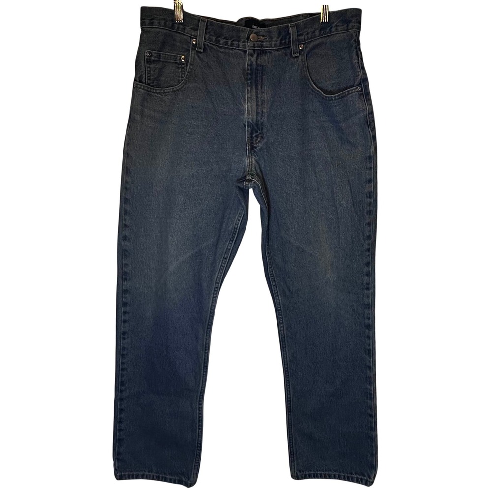 Basic Editions‎ Men's Blue Jeans Button Zip Size 36x32 Straight Fit